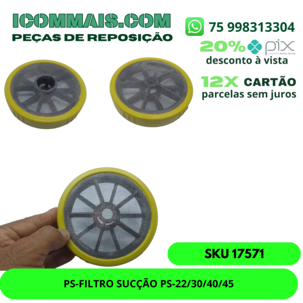 17571 - PS-FILTRO SUCÇÃO PS-22/30/40/45
