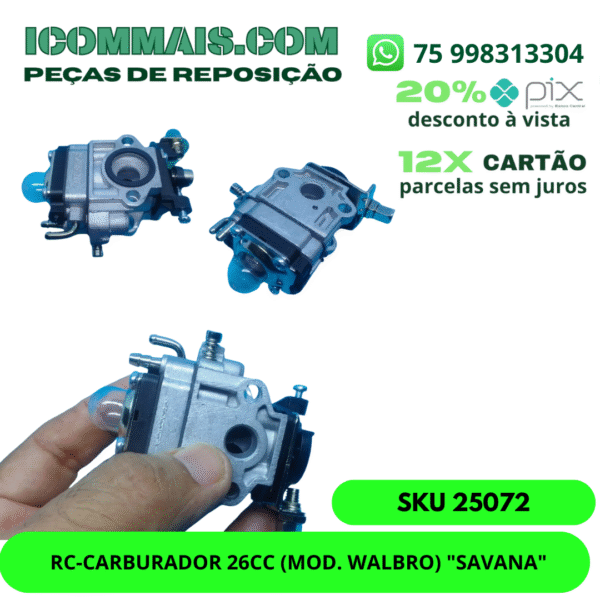 25072 - RC-CARBURADOR 26CC (MOD. WALBRO) "SAVANA"