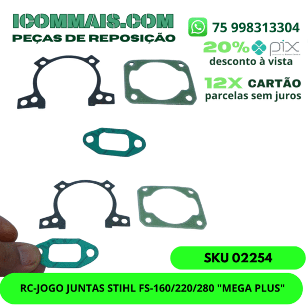 02254 - RC-JOGO JUNTAS STihl FS-160/220/280 "MEGA PLUS"