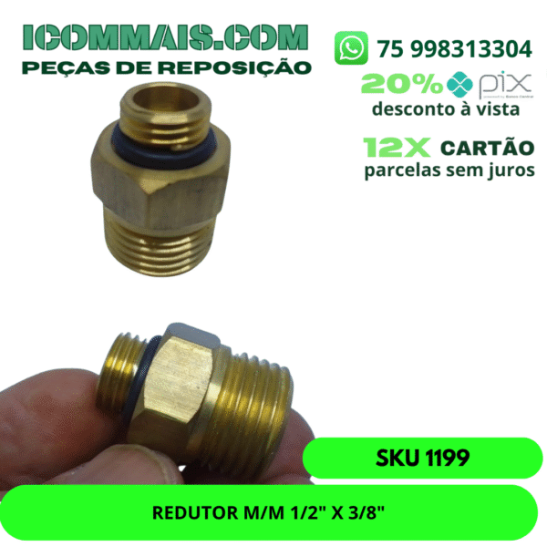 1199 - REDUTOR M/M 1/2" X 3/8"