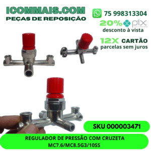 000003471 - REGULADOR DE PRESSÃO COM CRUZETA MC7.6/MC8.5G3/10SS