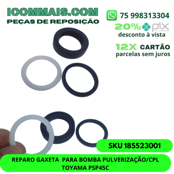 185523001- REPARO GAXETA  PARA BOMBA PULVERIZAÇÃO/CPL. TOYAMA PSP45C