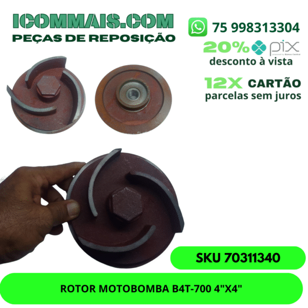 70311340 - ROTOR MOTOBOMBA B4T-700 4"X4"