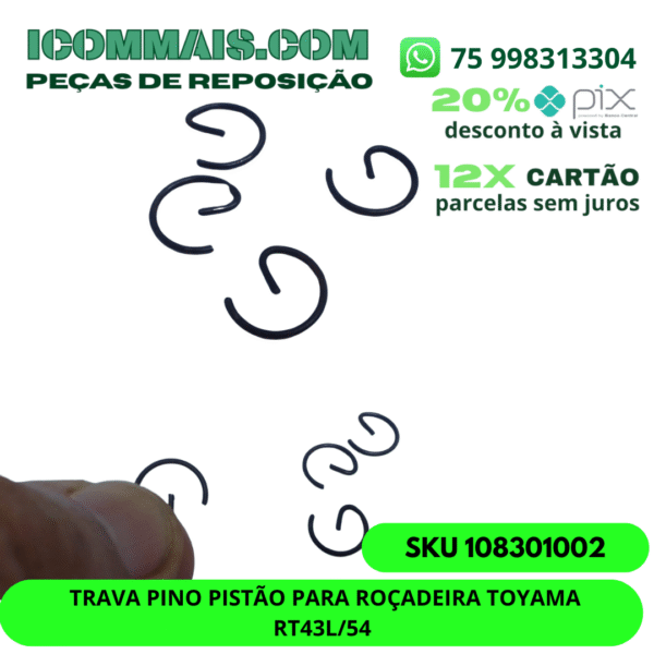 108301002 - TRAVA PINO PISTÃO PARA ROÇADEIRA TOYAMA RT43L/54