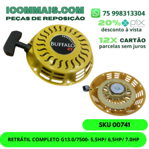 00741 - RETRÁTIL COMPLETO G13.0/7500- 5,5HP/ 6,5HP/ 7.0HP