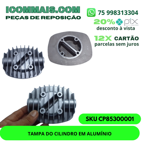 CP85300001 - TAMPA DO CILINDRO EM ALUMÍNIO