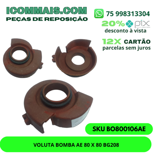 BO800106AE - VOLUTA BOMBA AE 80 X 80 BG208