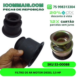 53-00088 - FILTRO DE AR MOTOR DIESEL 3,5 HP