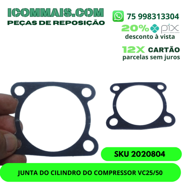 2020804 - JUNTA DO CILINDRO DO COMPRESSOR VC25/50