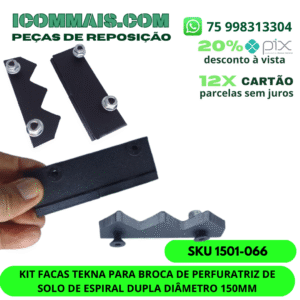 1501-066 - KIT LÂMINAS TOYAMA TEAB250DKIT PARA BROCA DUPLO ESPIRAL PERFURADOR 250MM