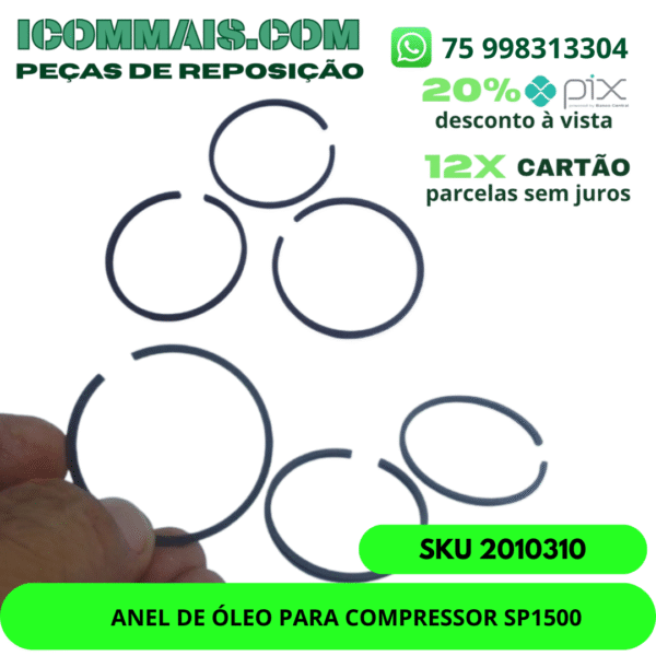 2010310 - ANEL DE ÓLEO PARA COMPRESSOR SP1500