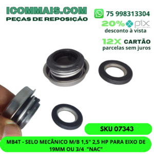 07343 - MB4T - SELO MECÂNICO M/B  5" 2,5 HP PARA EIXO DE 19MM OU 3/4  "NAC"