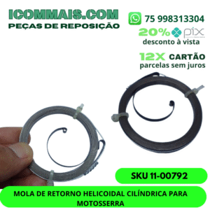 11-00792 - MOLA DE RETORNO HELICOIDAL CILÍNDRICA PARA MOTOSSERRA