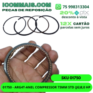 01750 - ARG4T-ANEL COMPRESSOR 73MM STD (JG)8,0 HP