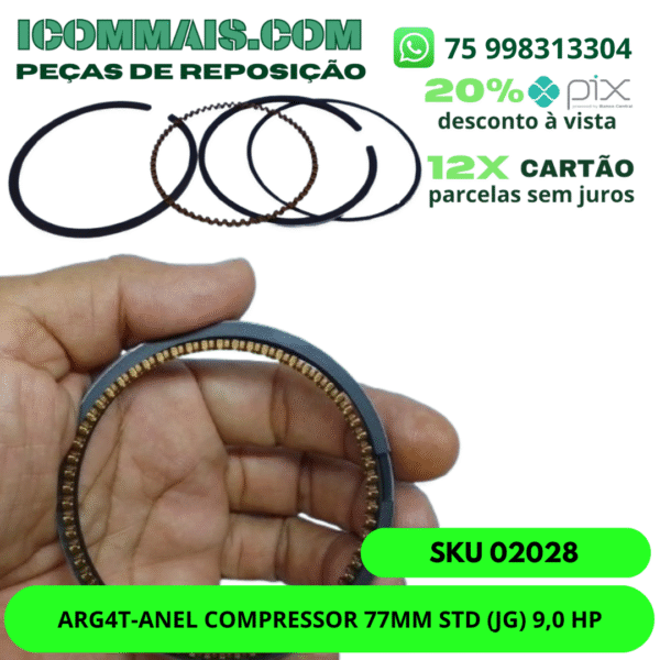 02028 - ARG4T- ANEL COMPRESSOR 77MM STD (JG) 9,0 HP