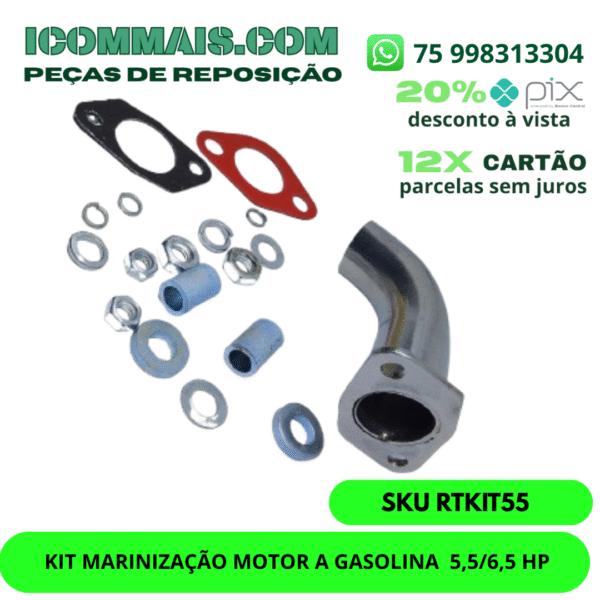 RTKIT55- KIT MARINIZAÇÃO MOTOR A GASOLINA  5,5/6,5 HP