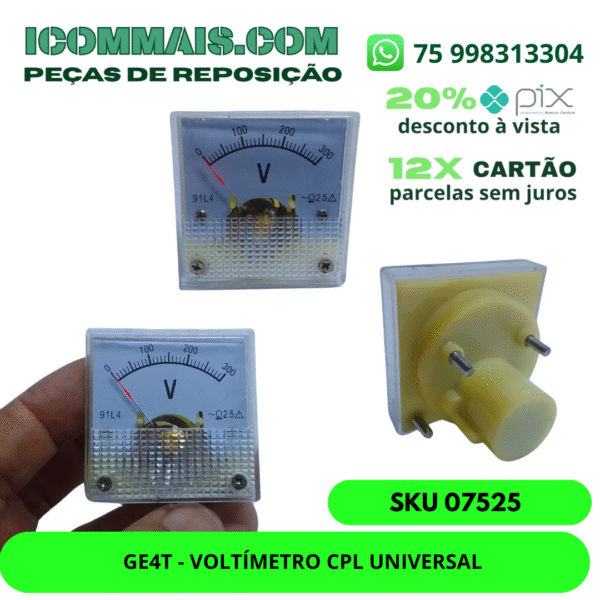 07525 - GE4T - VOLTÍMETRO CPL UNIVERSAL