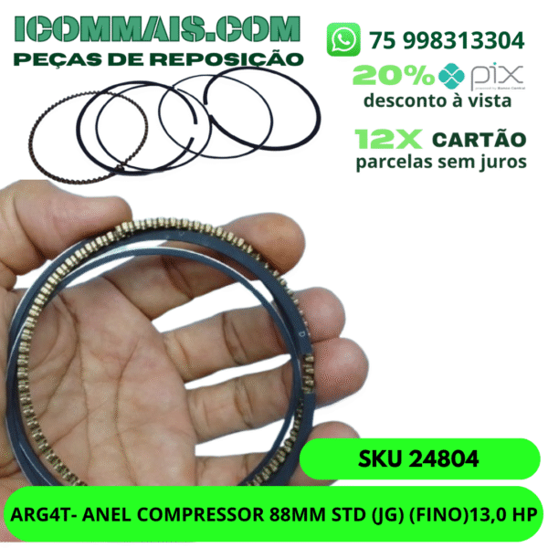 24804 - ARG4T-ANEL COMPRESSOR 88MM STD (JG) (FINO)13,0 HP