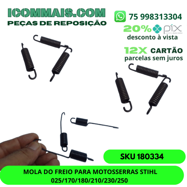180334 - MOLA DO FREIO PARA MOTOSSERRAS STIHL 025/170/180/210/230/250
