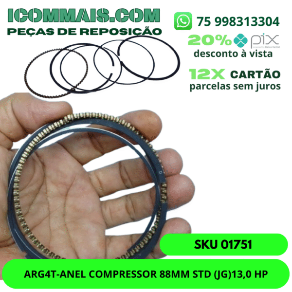 01751 - ARG4T-ANEL COMPRESSOR 88MM STD (JG)13,0 HP