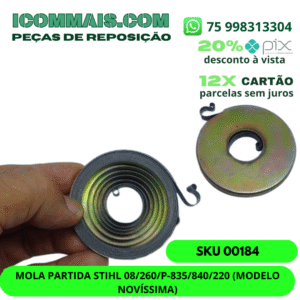 00184 - MOLA PARTIDA STIHL 08/260/P-835/840/220 (MOD. NOVÍSSIMA)