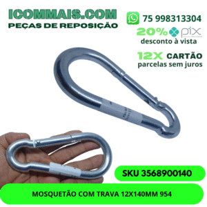 3568900140 - MOSQUETÃO COM TRAVA 12X140MM 954