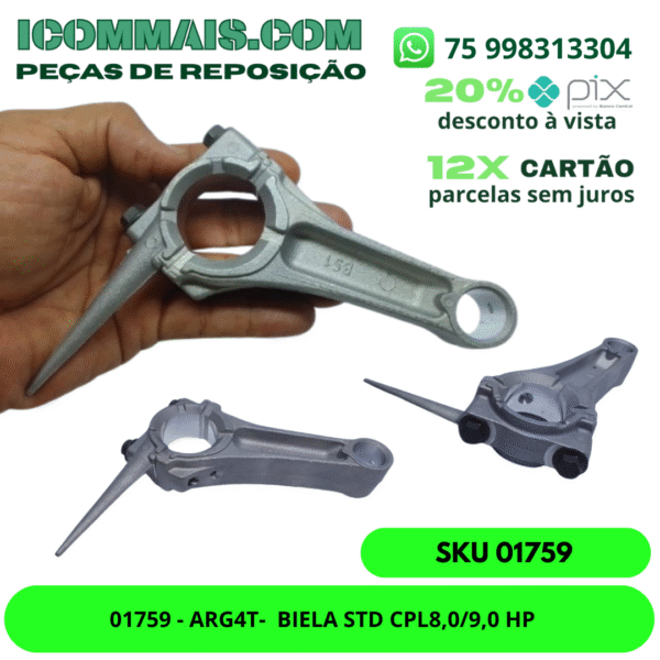 01759 - ARG4T - BIELA STD CPL 8,0/9,0 HP