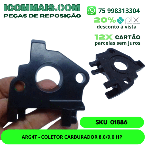 01886 - ARG4T-COLETOR CARBURADOR 8,0/9,0 HP