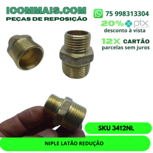 3412NL - NIPLE LATÃO REDUÇÃO