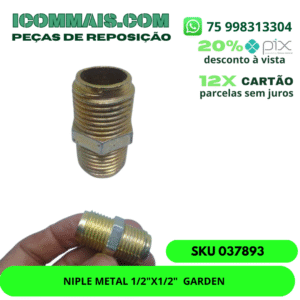 037893 - NIPLE METAL 1/2"X1/2"  GARDEN