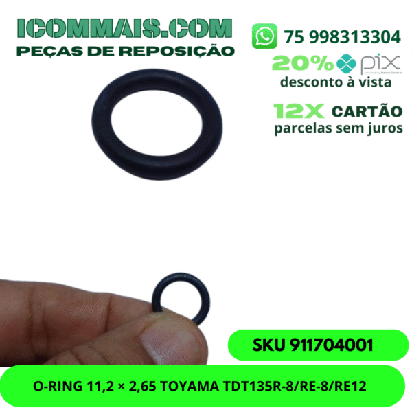911704001 - O-RING 11,2 × 2,65 TOYAMA TDT135R-8/RE-8/RE12