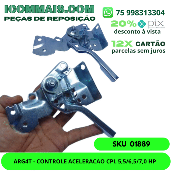 01889 - ARG4T - CONTROLE ACELERAÇÃO CPL 5,5 6,5 7,0 HP