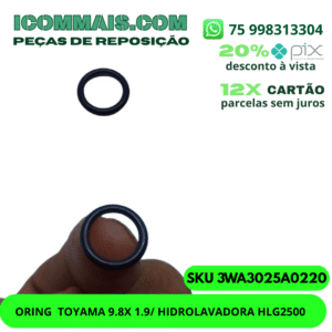 3WA3025A0220 - O-RING  TOYAMA 9.8X 1.9 HIDROLAVADORA HLG2500