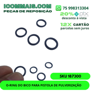 187300 - ORING DO BICO PARA PISTOLA DE PULVERIZAÇÃO