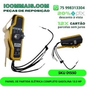 01550 - PAINEL DE PARTIDA ELÉTRICA COMPLETO GASOLINA 13.0 HP