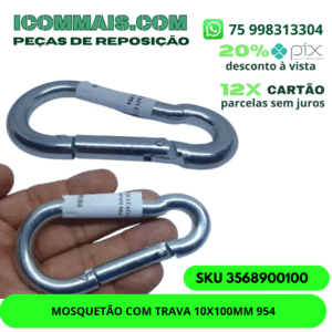 MOSQUETAO C/TRAVA 10X100MM 954
