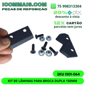 1501-064 - KIT LÂMINAS TOYAMA TEAB150DKIT PARA BROCA DUPLO ESPIRAL PERFURADOR 150MM