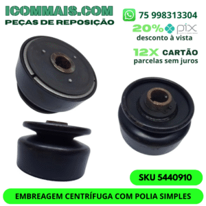 5440910 - EMBREAGEM CENTRÍFUGA COM POLIA SIMPLES PERFIL "A" - EIXO 1" (25,40MM)