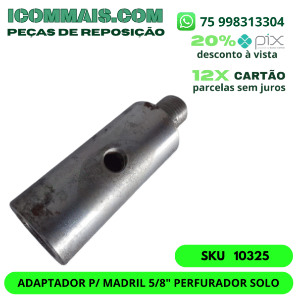 10325 - ADAPTADOR P/ MANDRIL 5/8" PERFURADOR SOLO - Imagem 2