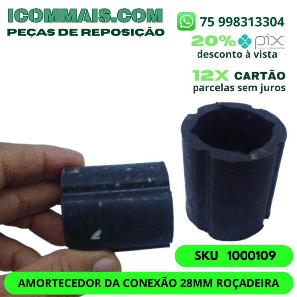 1000109 - AMORTECEDOR DA CONEXÃO 28MM PARA ROÇADEIRAS 33CC/43CC/52CC