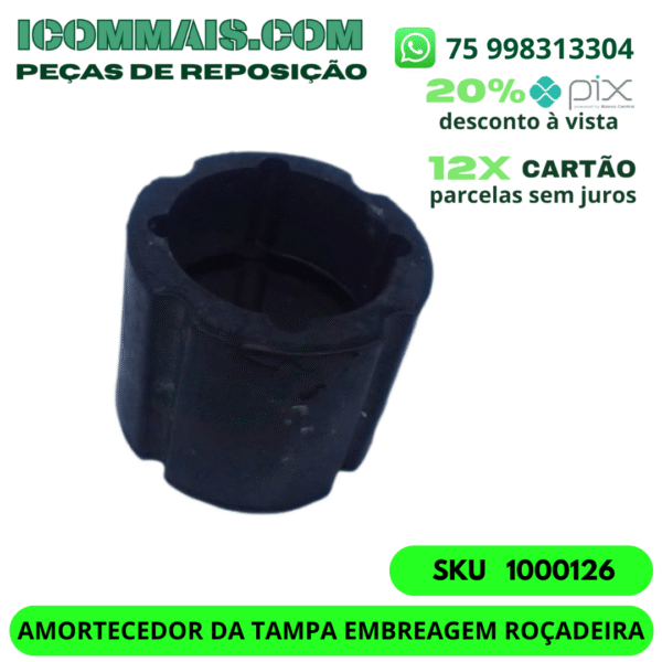 1000126 - AMORTECEDOR DA TAMPA EMBREAGEM ROÇADEIRA 33CC E 43CC - Imagem 3