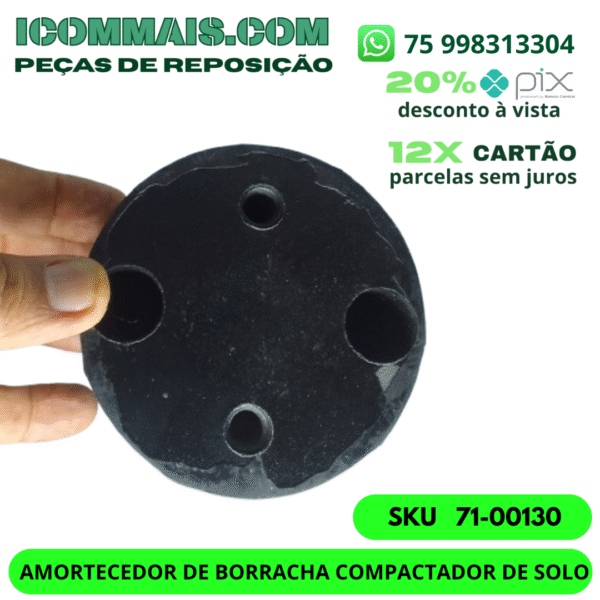 71-00130 - AMORTECEDOR DE BORRACHA PARA COMPACTADOR DE SOLO - Imagem 2