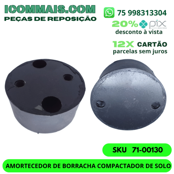 71-00130 - AMORTECEDOR DE BORRACHA PARA COMPACTADOR DE SOLO - Imagem 3