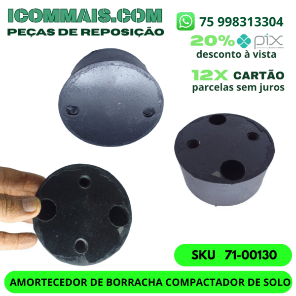 71-00130 - AMORTECEDOR DE BORRACHA PARA COMPACTADOR DE SOLO