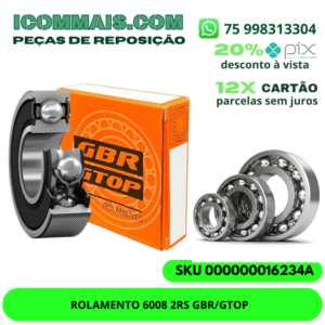 ROLAMENTO 6008 2RS GBR/GTOP