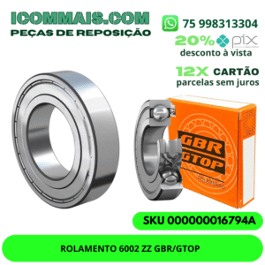 ROLAMENTO 6002 ZZ GBR/GTOP