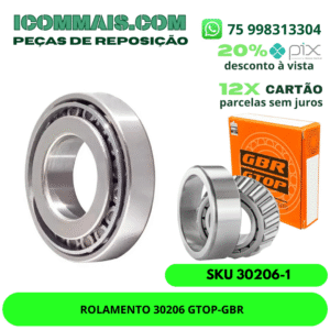 ROLAMENTO 30206 GTOP-GBR COMPATÍVEL TOYAMA