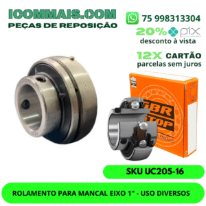 ROLAMENTO PARA MANCAL EIXO 1" - USO DIVERSOS