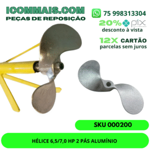 HÉLICE 6,5/7,0 HP 2 PÁS ALUMÍNIO