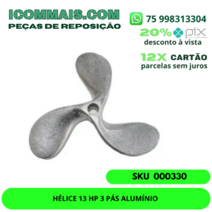 HÉLICE 13 HP 3 PÁS ALUMÍNIO